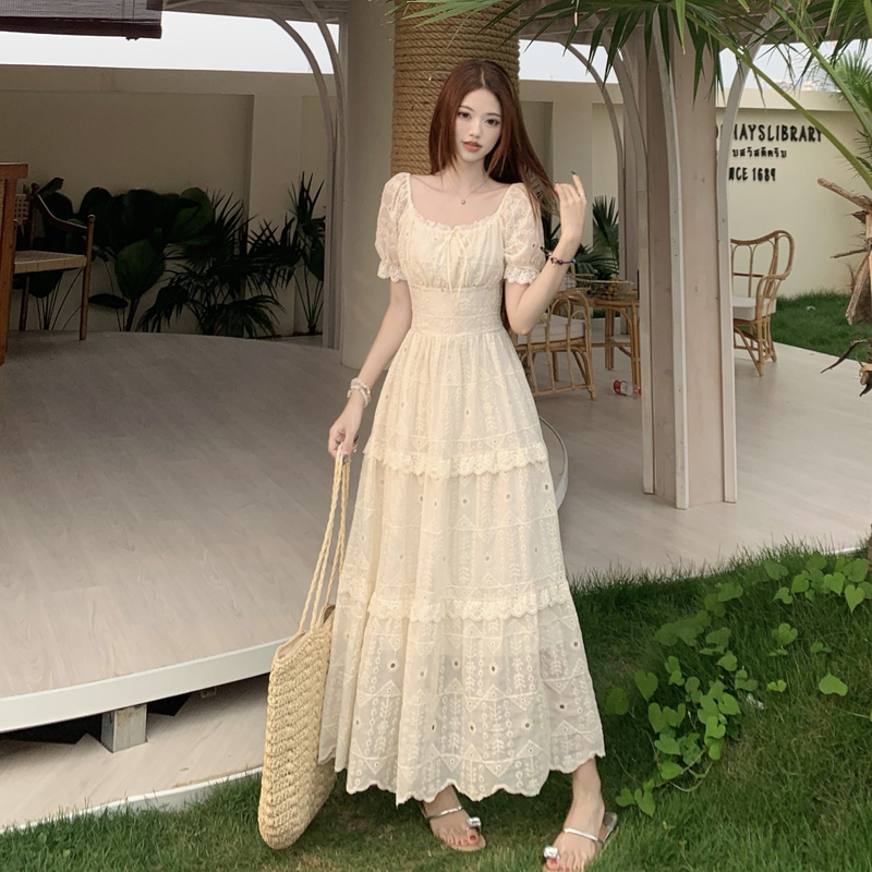 Plus Size Lace A-Line Long Dress for Women Summer 2026 - Image 4