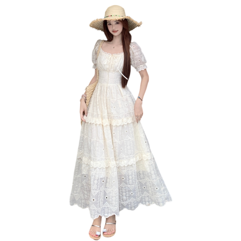 Plus Size Lace A-Line Long Dress for Women Summer 2026 - Image 5