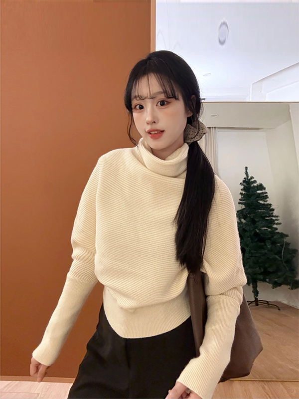 Women's Half Turtleneck Knit Sweater Pullover Fall Winter Inner Layer